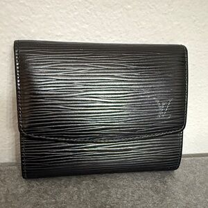 Louis Vuitton Black Epi Leather Wallet/ Card holder